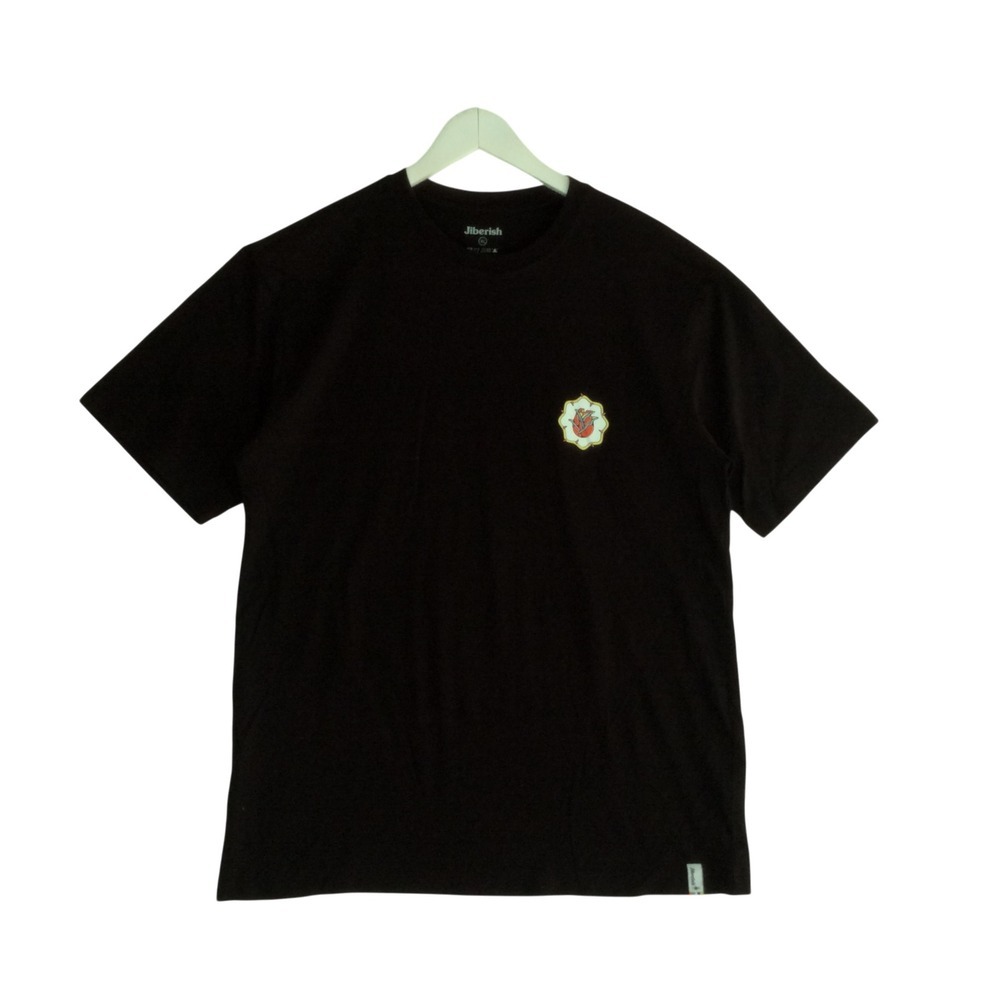 Jiberish x Smartwool Graphic T-Shirt XL Black Supima Cotton Rose Skeleton Hand